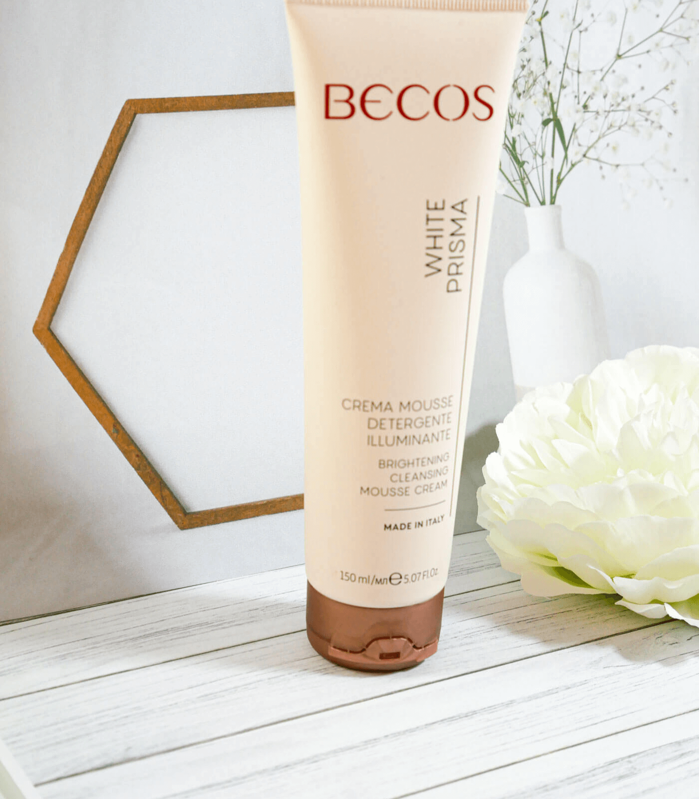 Becos Crema Mousse Detergente Illuminante White Prisma