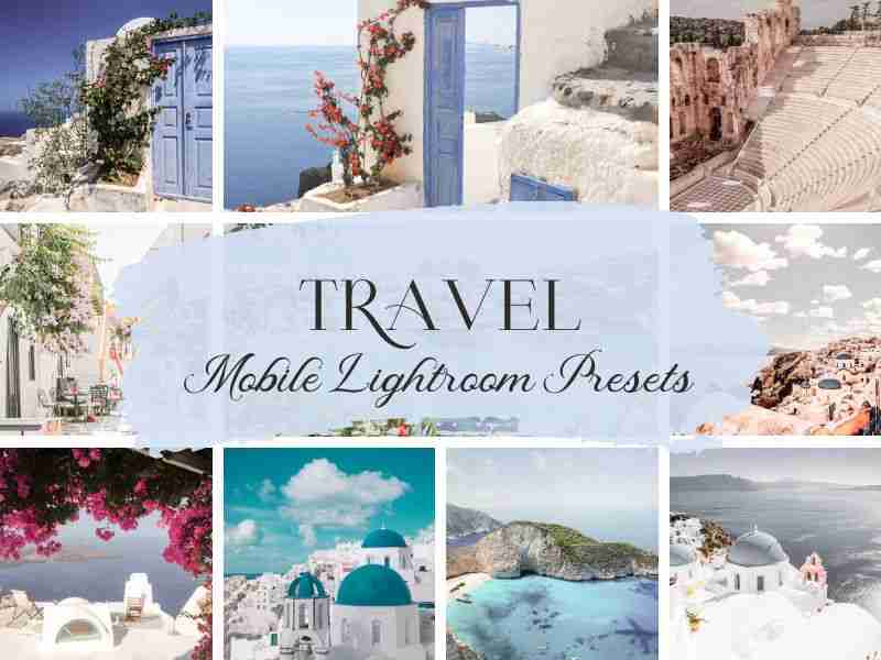 Collezione travel preset lightroom mobile