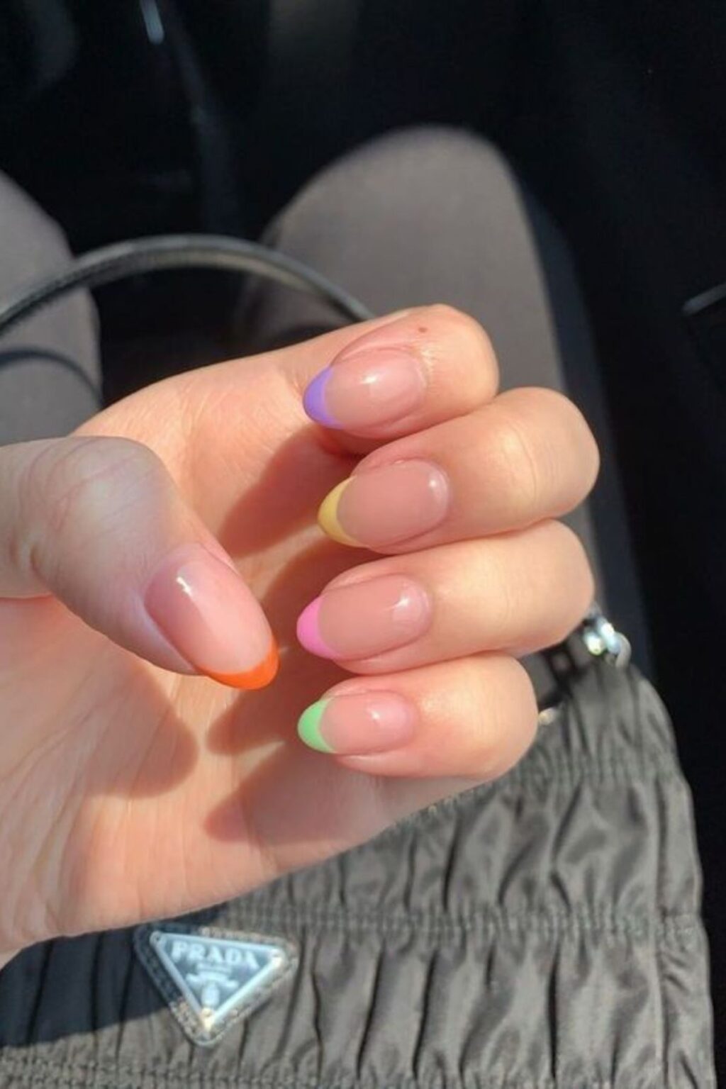 Manicure: french color pastello