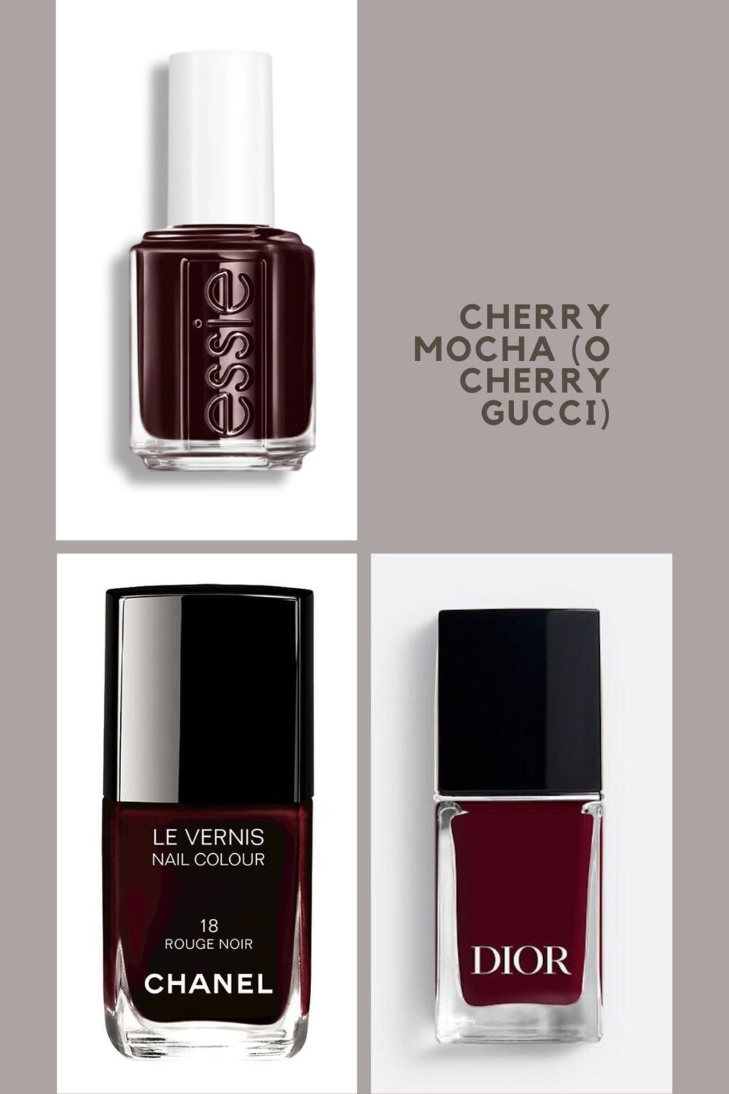 Cherry Mocha (o Cherry Gucci), la manicure invernale