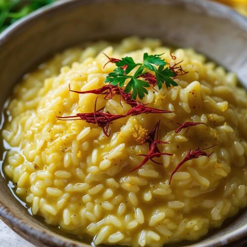 Risotto alla Milanese Cremoso: Un Sogno Giallo Oro Irresistibile