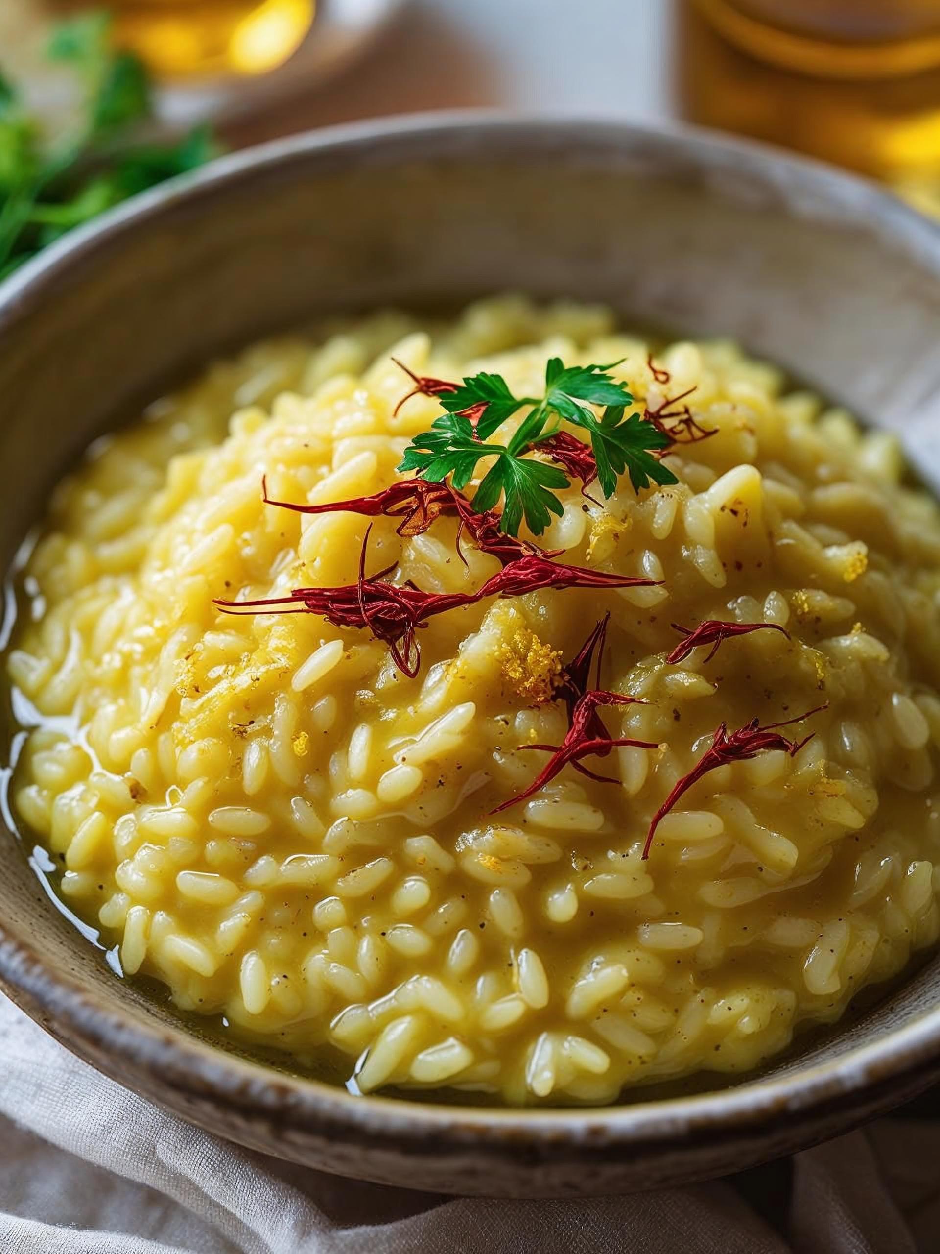 Risotto alla Milanese Cremoso: Un Sogno Giallo Oro Irresistibile