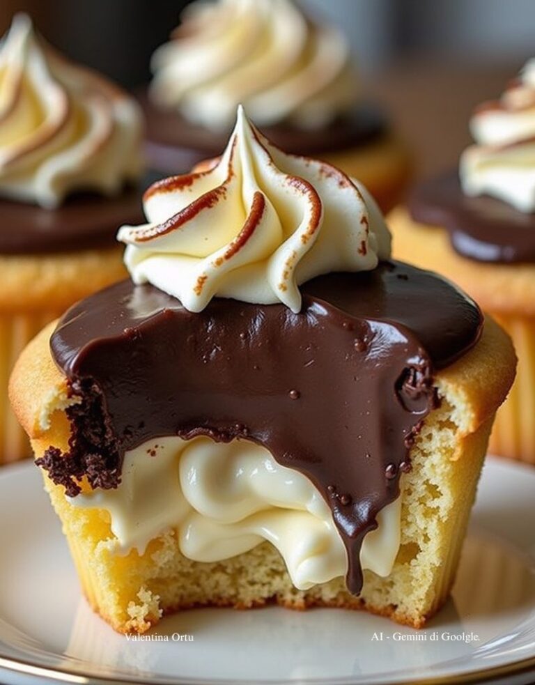 Cupcake con Cuore di Crema Diplomatica: la Ricetta per un Piccolo Lusso Goloso