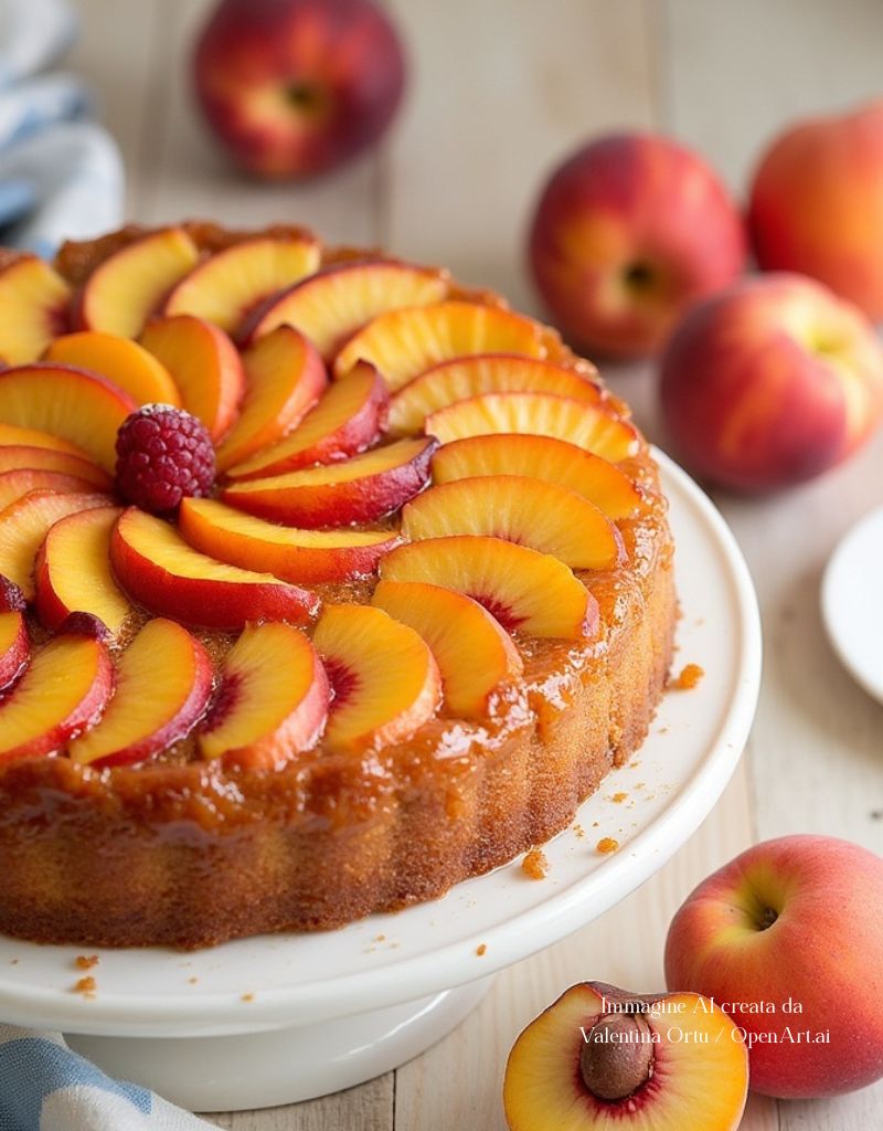 Torta Rovesciata alle Pesche: la Ricetta Facile per un Dolce Soffice e Goloso